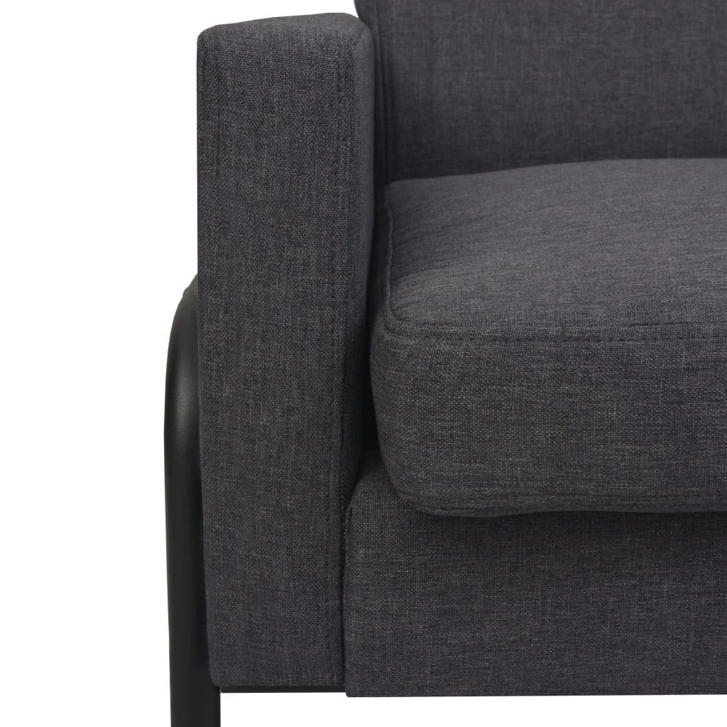 Sessel Dunkelgrau Stahl und Stoff