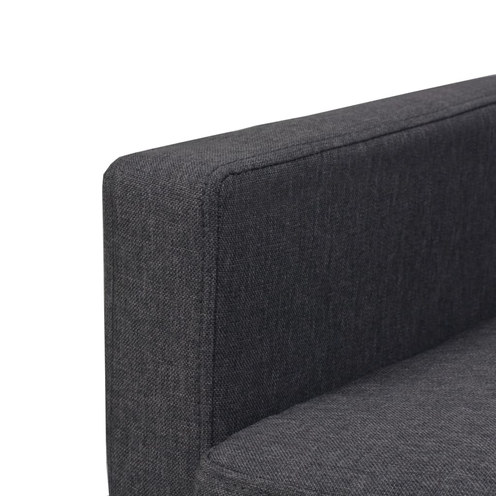 Sessel Dunkelgrau Stahl und Stoff