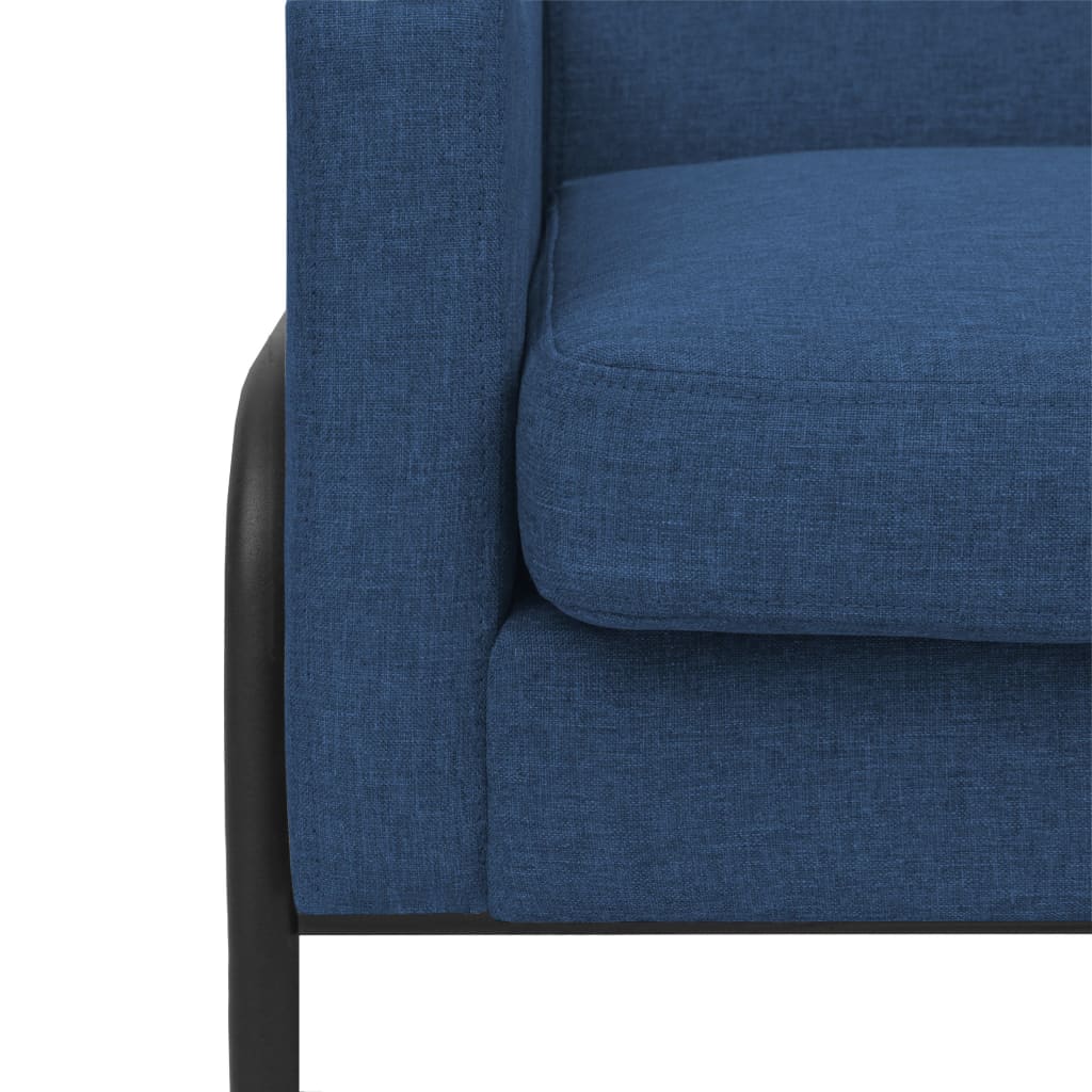 Sessel Blau Stahl und Stoff