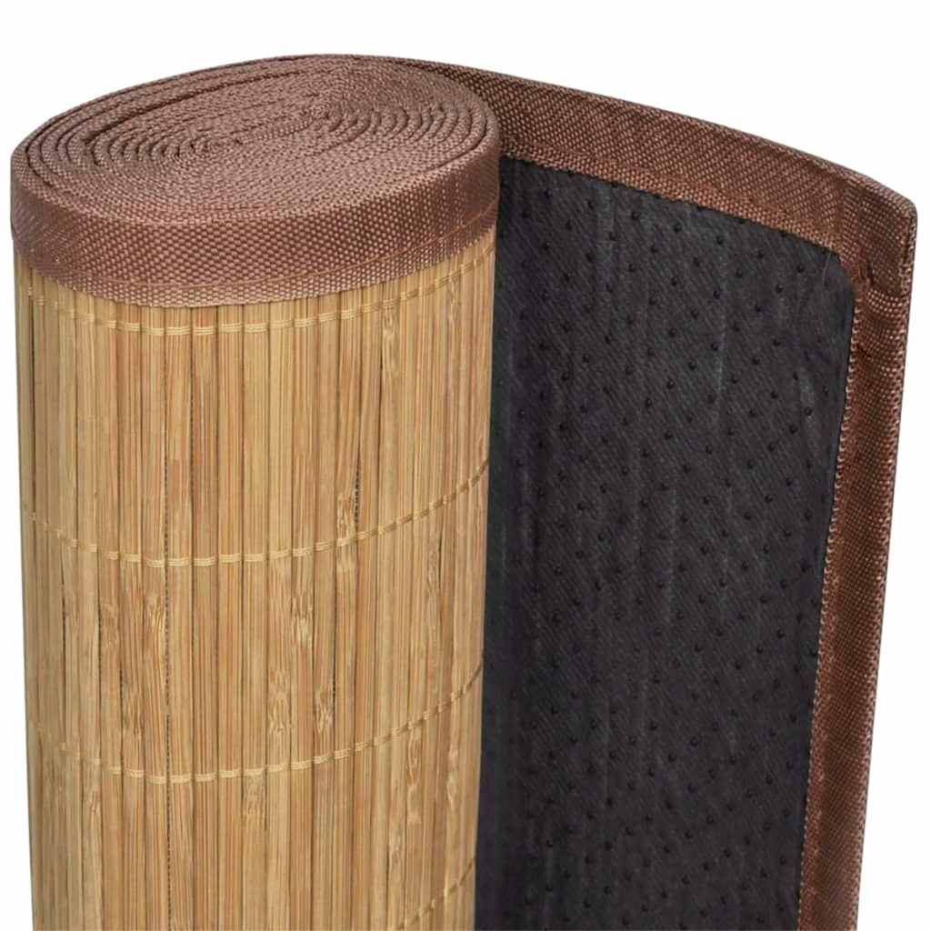 Teppich Bambus 160x230 cm Braun