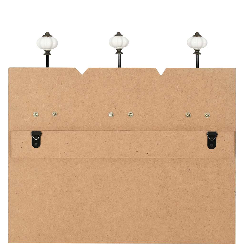 Wandgarderobe mit 6 Haken 120 x 40 cm "THANK YOU