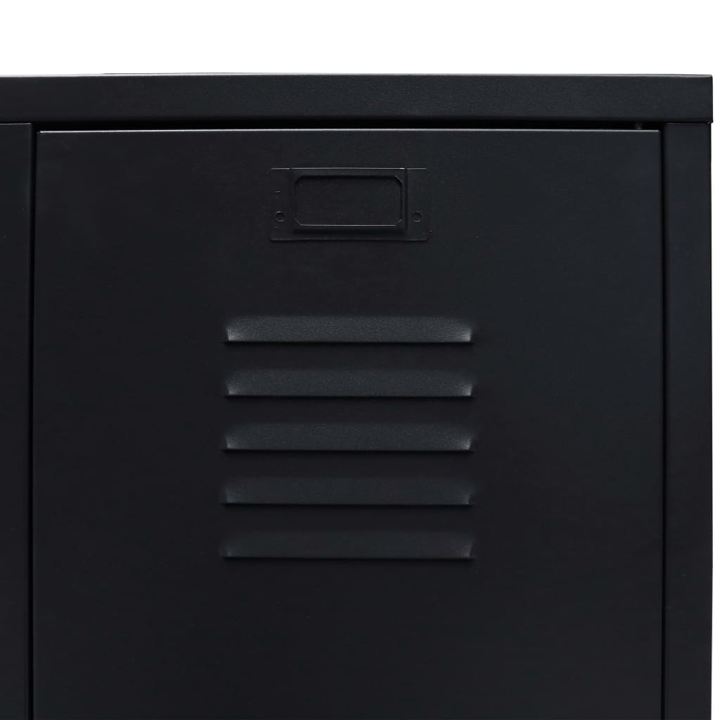 Wardrobe metal industrial style 67 x 35 x 107 cm black