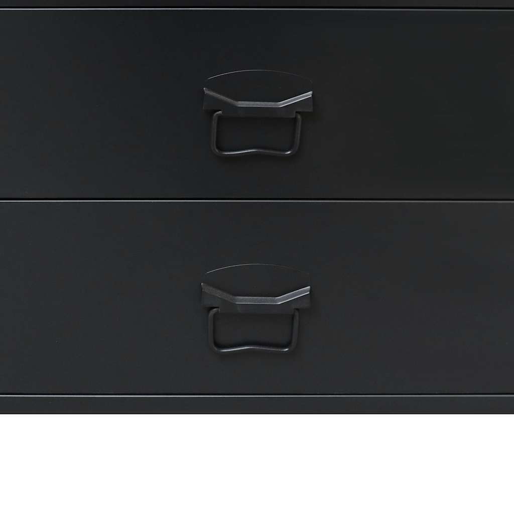 Schubladenschrank Metall Industrie-Stil 78 x 40 x 93 cm Schwarz