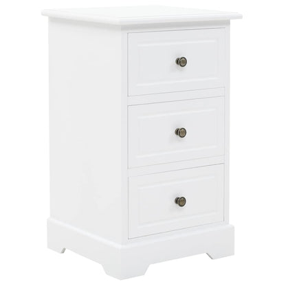 Nachtschrank MDF und Kiefernholz 35x32x59 cm