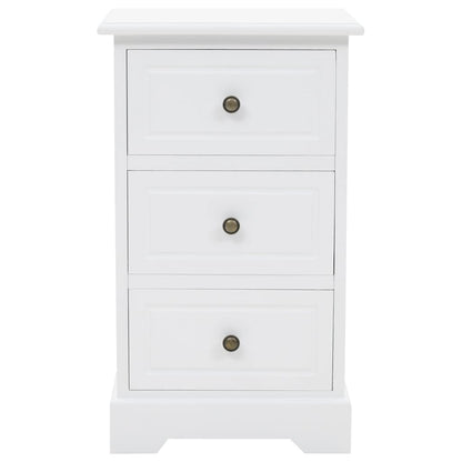 Nachtschrank MDF und Kiefernholz 35x32x59 cm