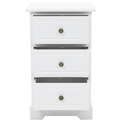 Nachtschrank MDF und Kiefernholz 35x32x59 cm