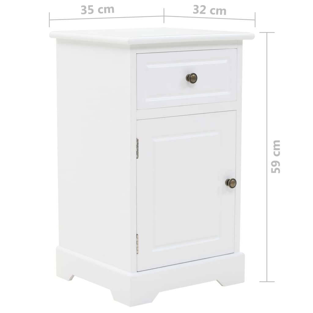 Nachtschrank Kiefernholz 35x32x59 cm