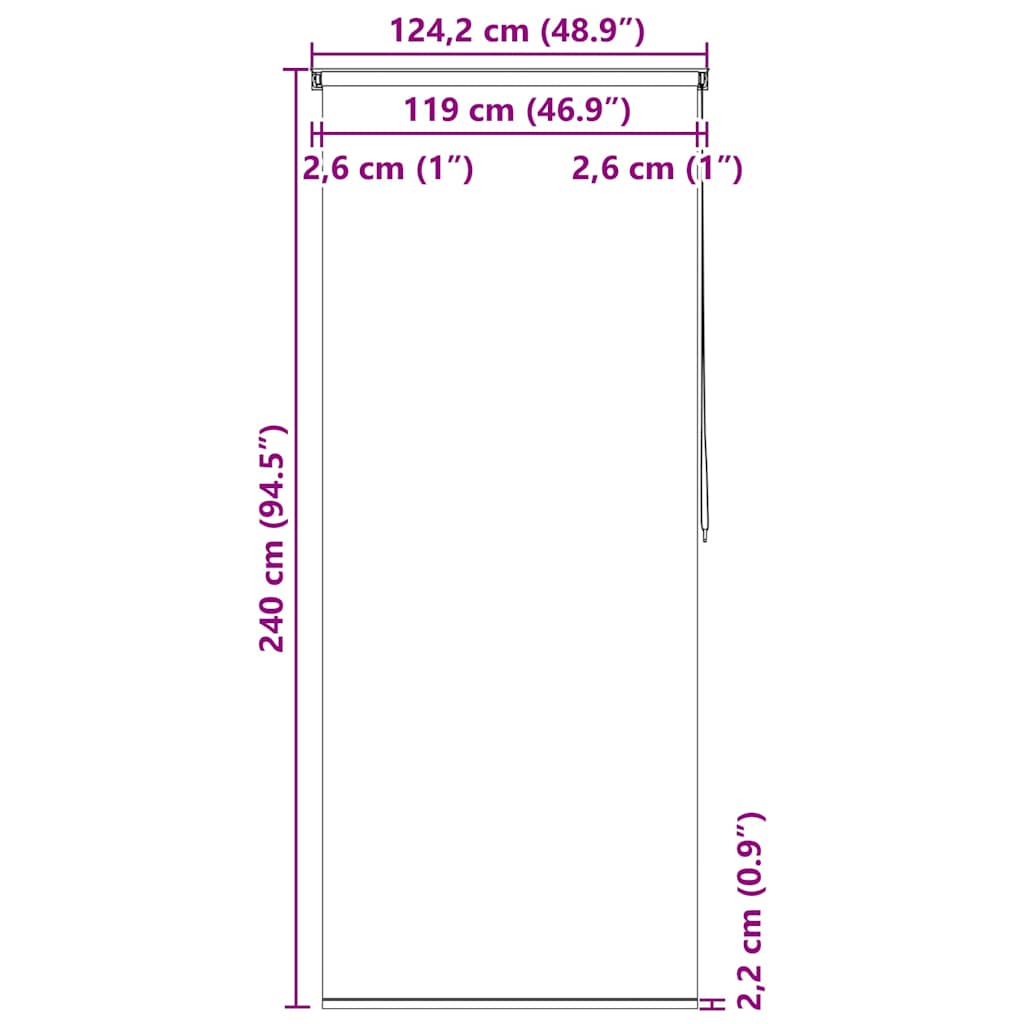 Duschrollo 120x240 cm Seesternmuster