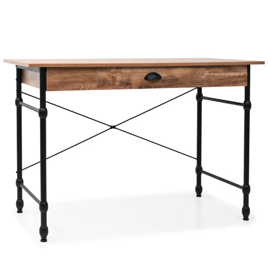 Bureau avec tiroir 110 x 55 x 75 cm couleur chêne