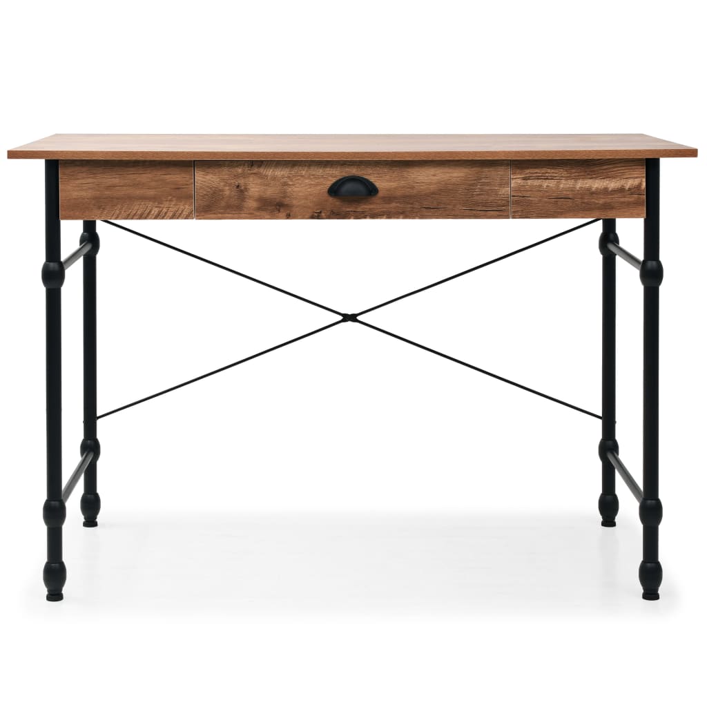 Schreibtisch mit Schublade 110 x 55 x 75 cm Eichenfarbe