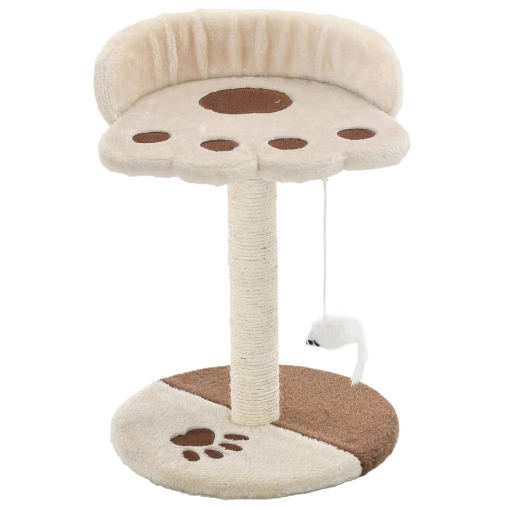 Katzen-Kratzbaum Sisal 40 cm Beige und Braun