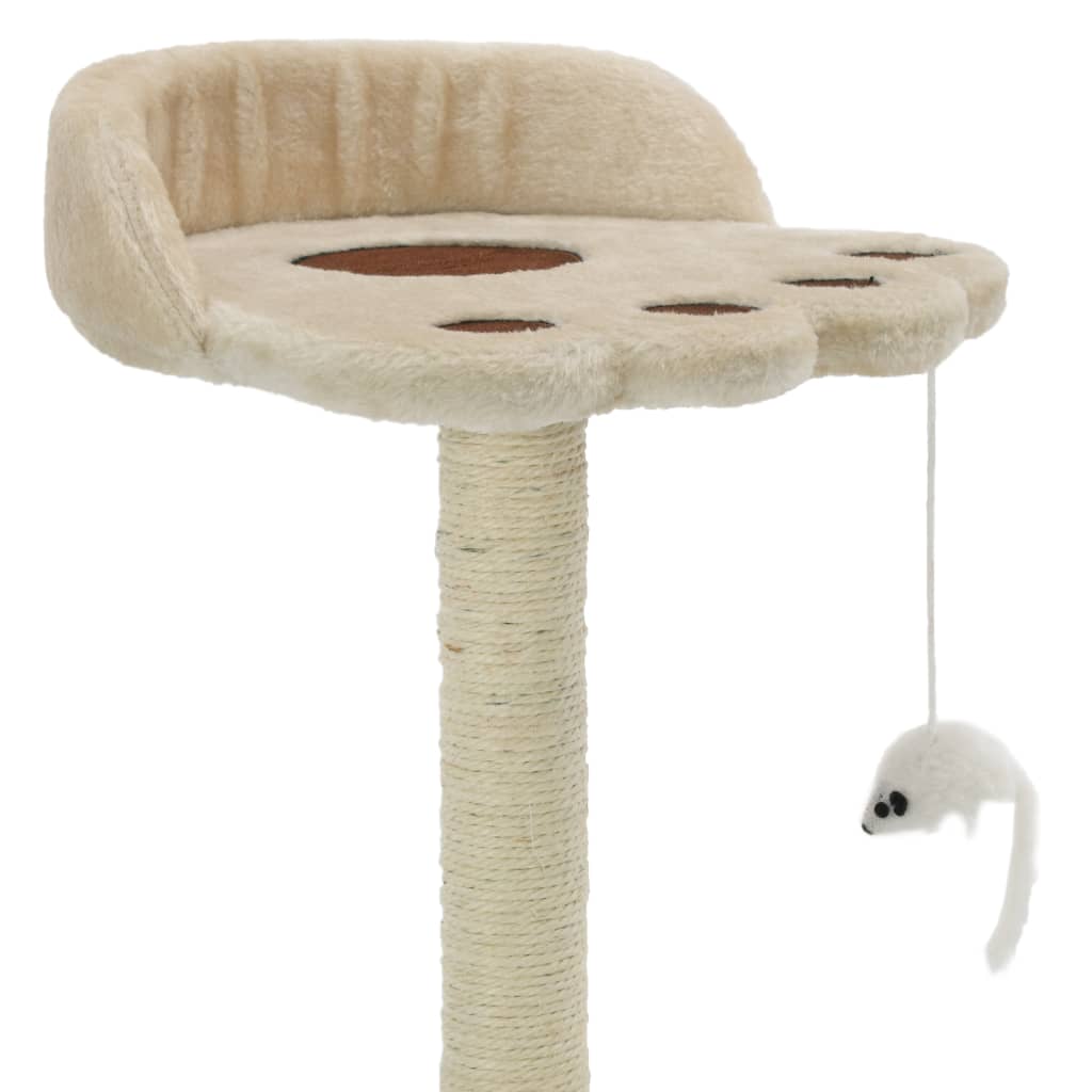 Katzen-Kratzbaum Sisal 40 cm Beige und Braun