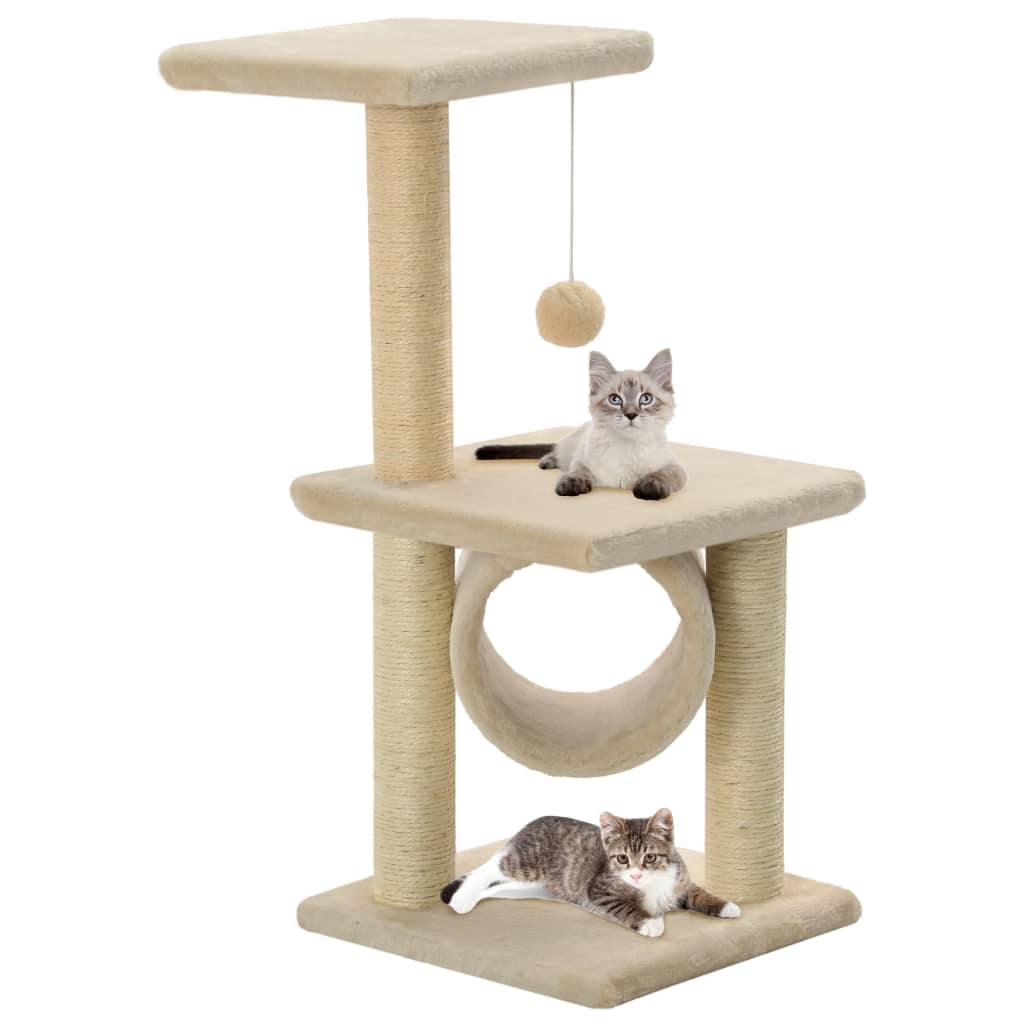 Katzen-Kratzbaum Sisal 65 cm Beige