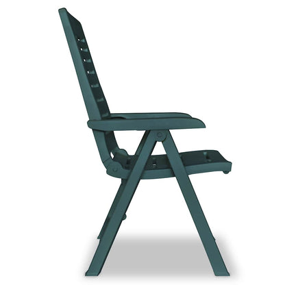 Verstellbare Klappstühle, 4 Stück, Kunststoff, Grün