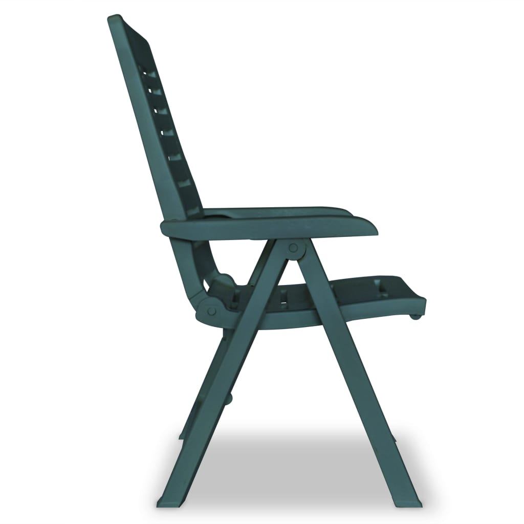 Verstellbare Klappstühle, 4 Stück, Kunststoff, Grün