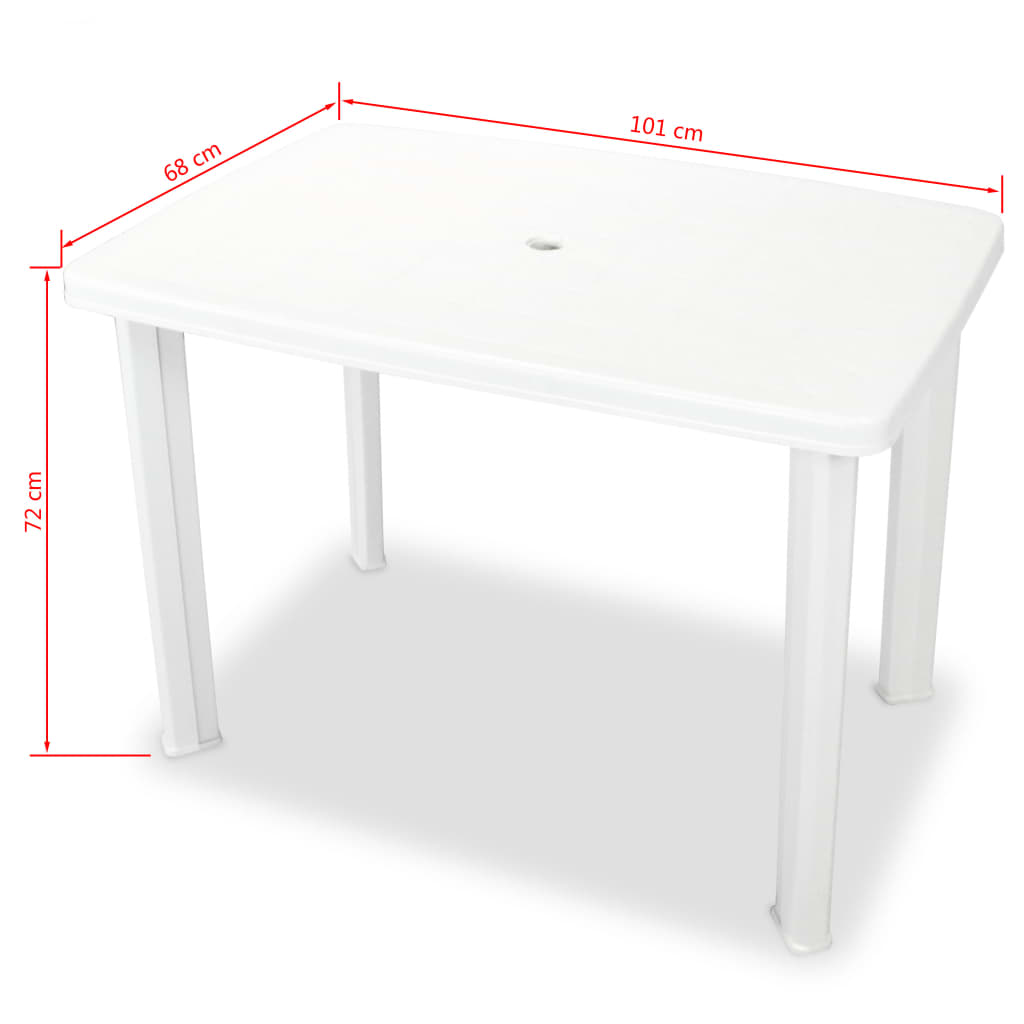 3-tlg. Bistro-Set Kunststoff Weiß