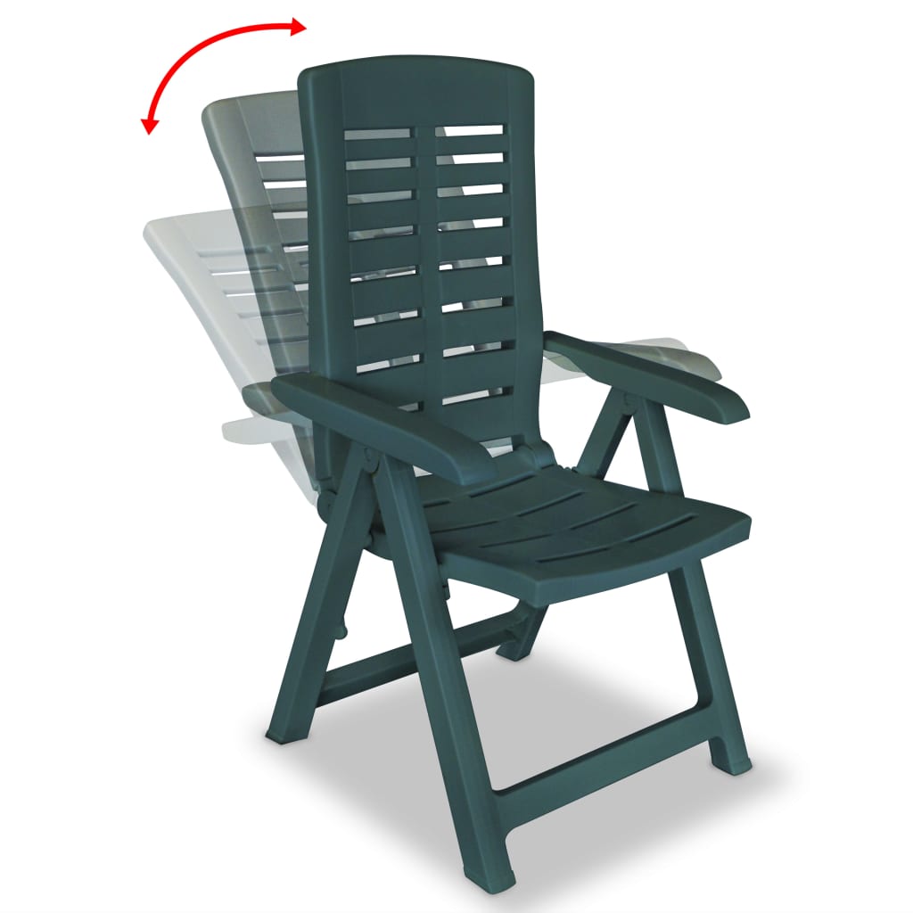 3-tlg. Bistro-Set Kunststoff Grün