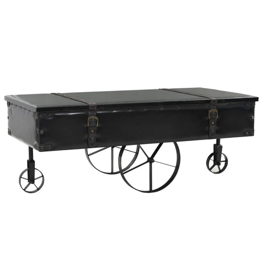 Table basse en MDF et bois de sapin 110x55x43 cm