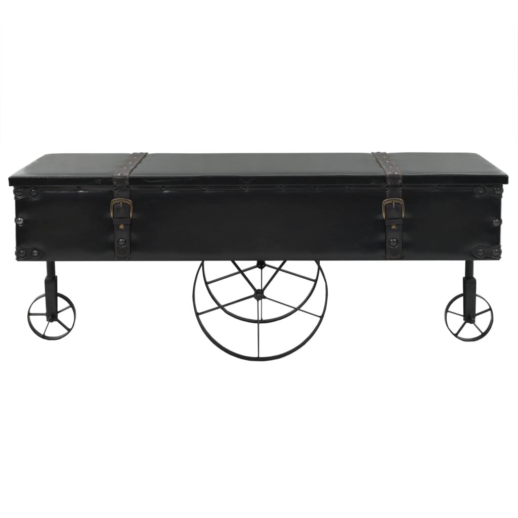 Table basse en MDF et bois de sapin 110x55x43 cm