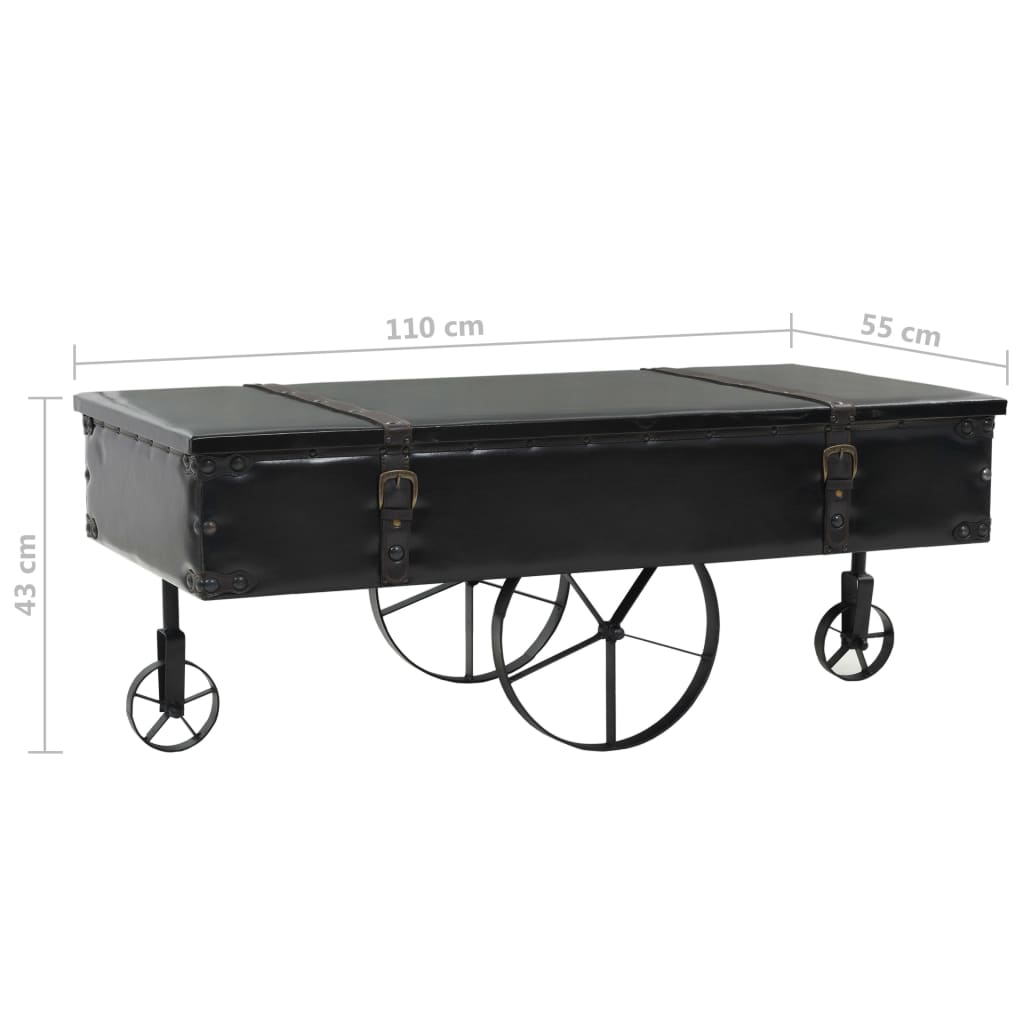 Table basse en MDF et bois de sapin 110x55x43 cm