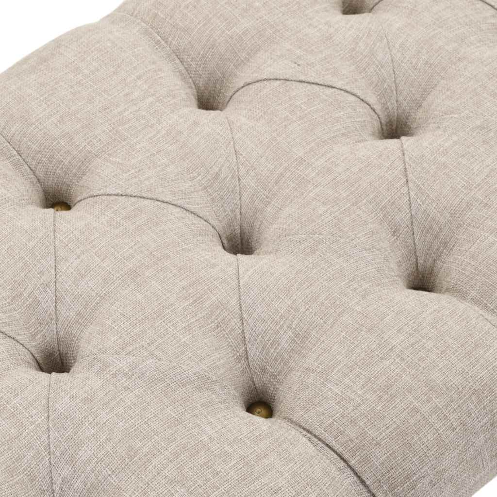 Aufbewahrungsbank Massivholz und Stoff 103 x 51 x 44 cm