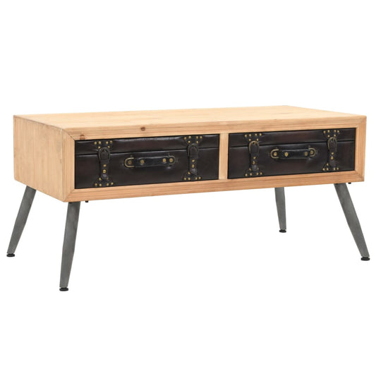 Coffee table solid fir wood 115 × 55 × 50 cm