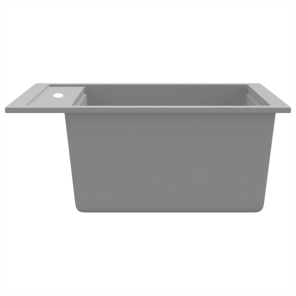 Granitspüle Einzelbecken Grau