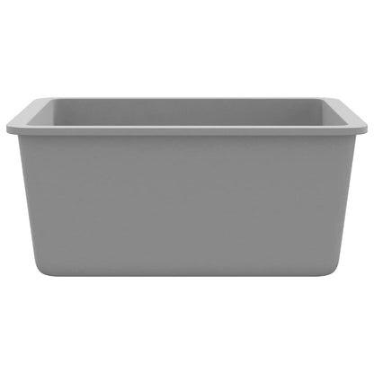 Granitspüle Einzelbecken Grau