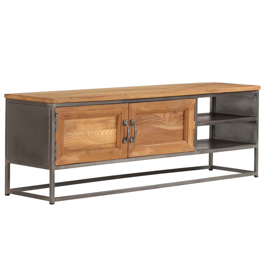 TV-Schrank Recyceltes Teakholz und Stahl 120x30x40 cm