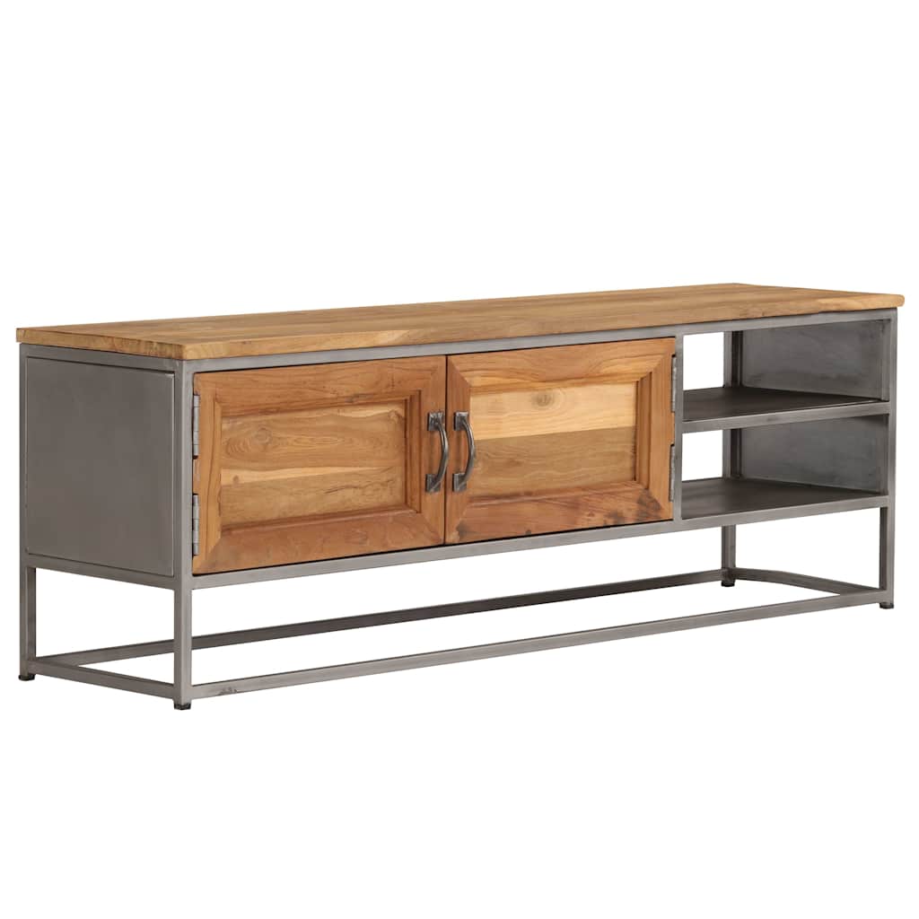 TV-Schrank Recyceltes Teakholz und Stahl 120x30x40 cm
