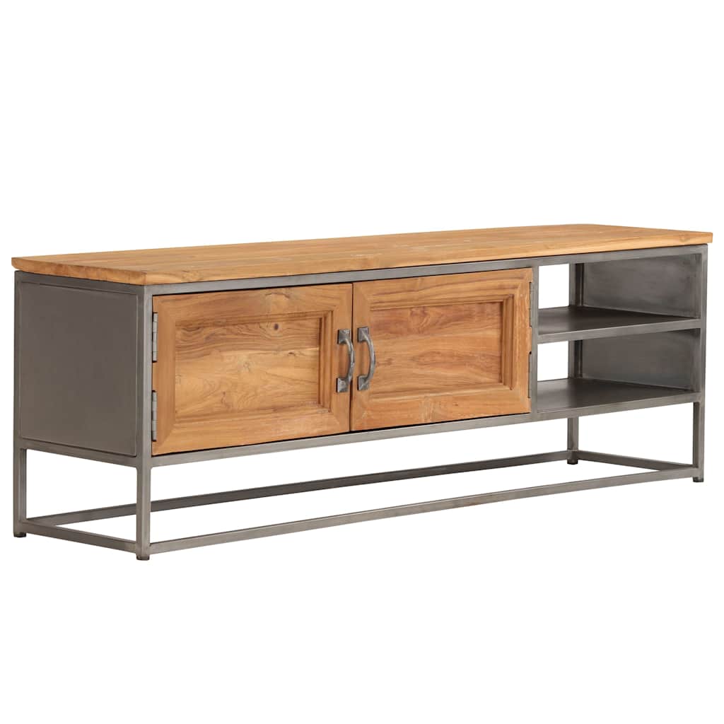 TV-Schrank Recyceltes Teakholz und Stahl 120x30x40 cm