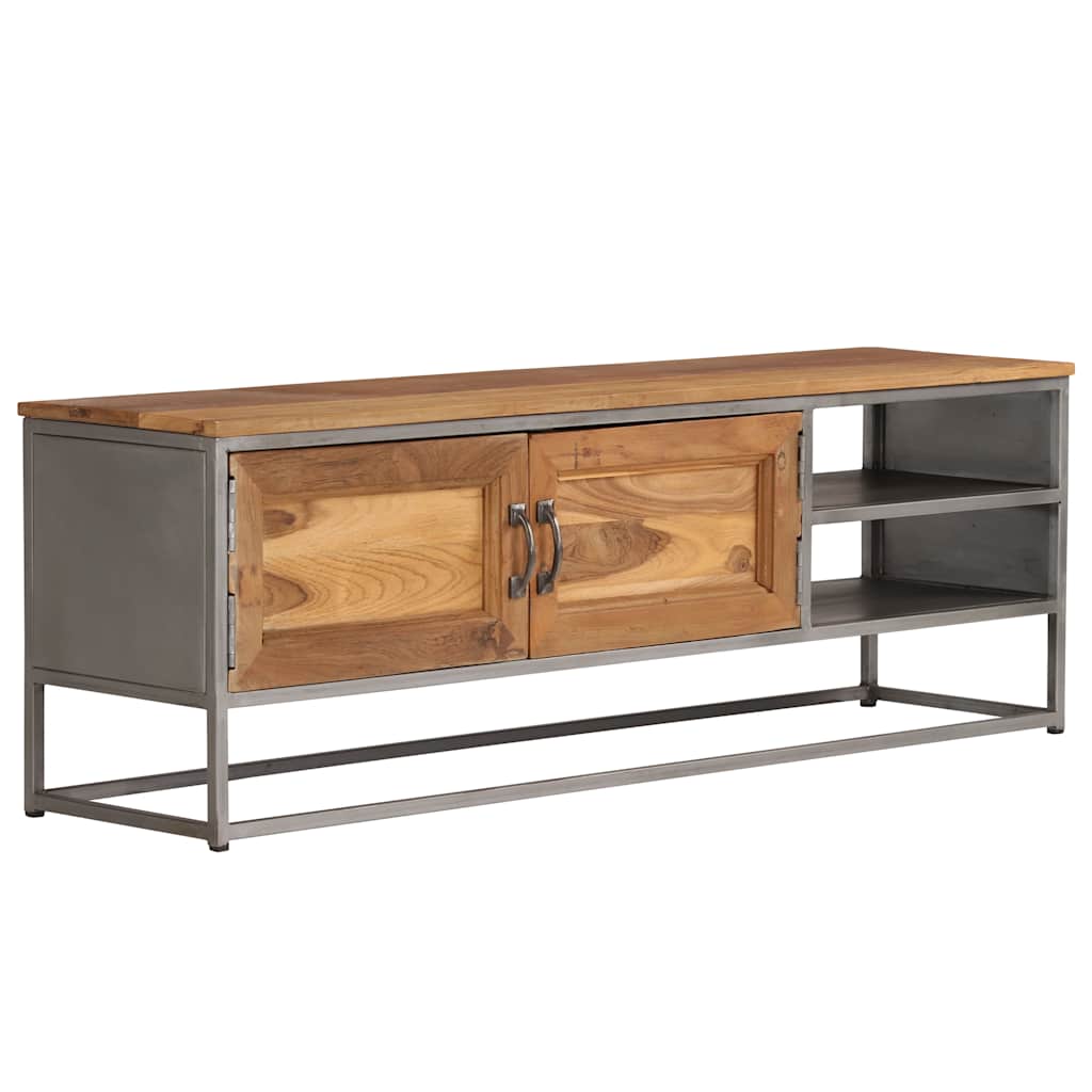 TV-Schrank Recyceltes Teakholz und Stahl 120x30x40 cm