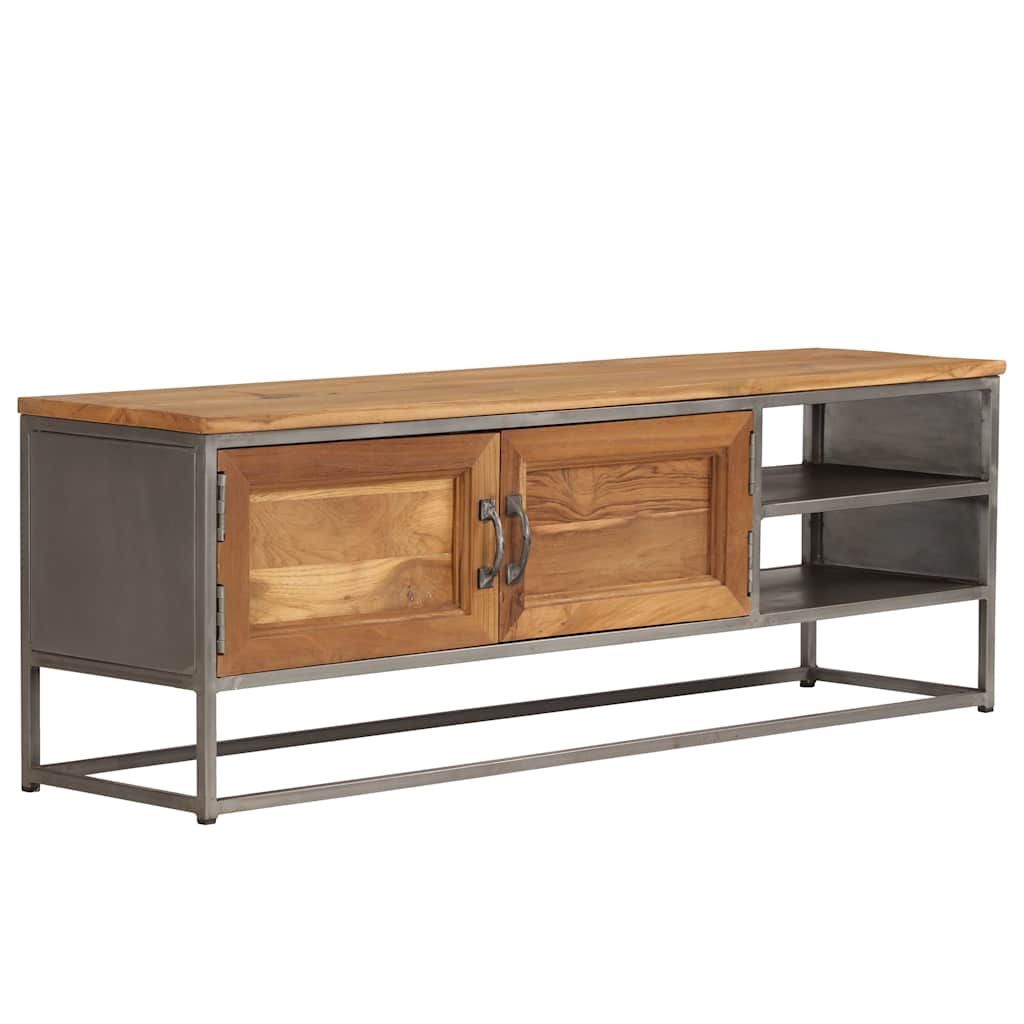TV-Schrank Recyceltes Teakholz und Stahl 120x30x40 cm