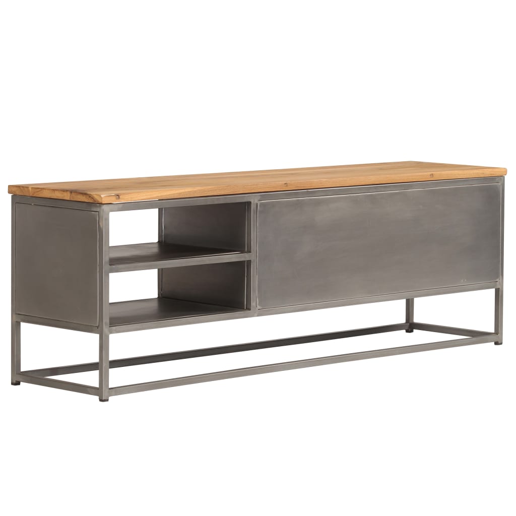 TV-Schrank Recyceltes Teakholz und Stahl 120x30x40 cm
