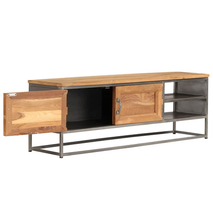 TV-Schrank Recyceltes Teakholz und Stahl 120x30x40 cm
