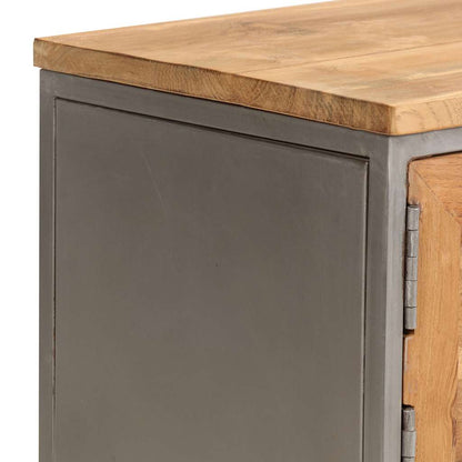 TV-Schrank Recyceltes Teakholz und Stahl 120x30x40 cm