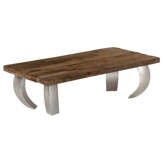 Opium-Couchtisch Altholz und Stahl 110×60×35 cm