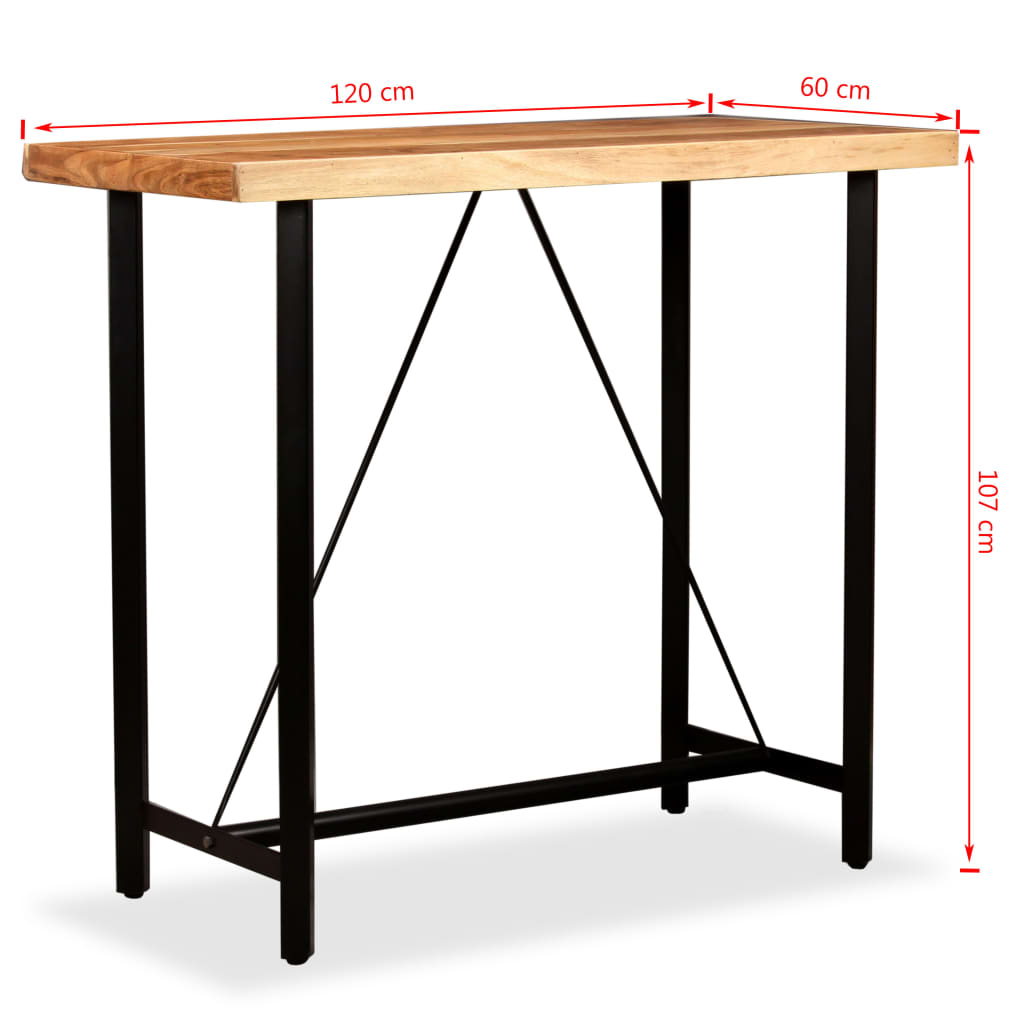 5-tlg. Bar-Set Massivholz Akazie und Altholz