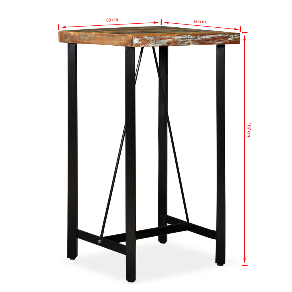 3-tlg. Bar-Set Altholz Massiv