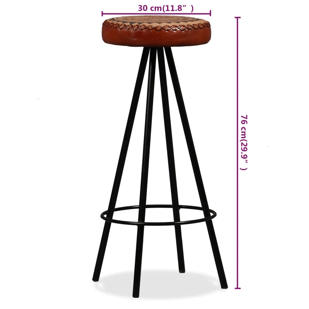 3-tlg. Bar-Set Altholz Massiv, Echtleder und Canvas