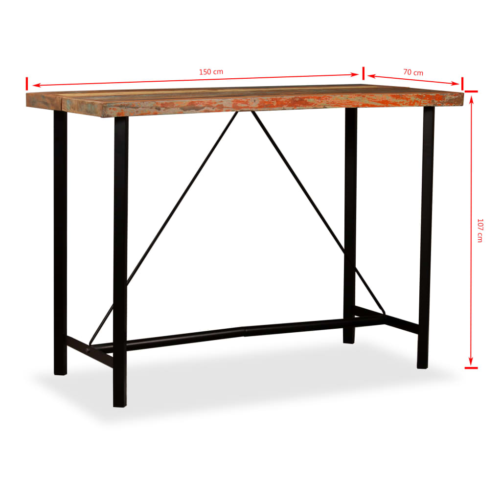7-tlg. Bar-Set Altholz Massiv