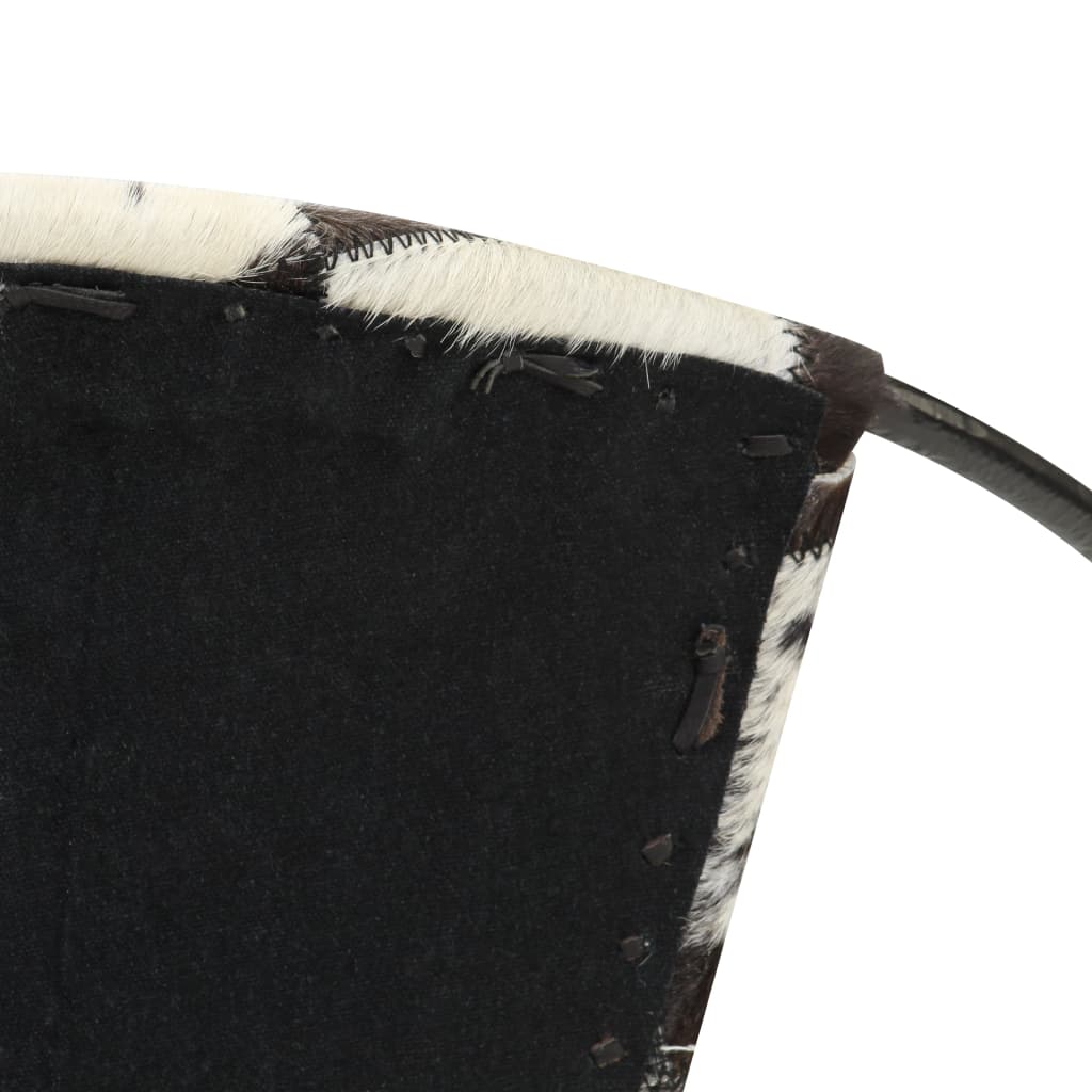 Sessel Rautenmuster Schwarz Echtleder