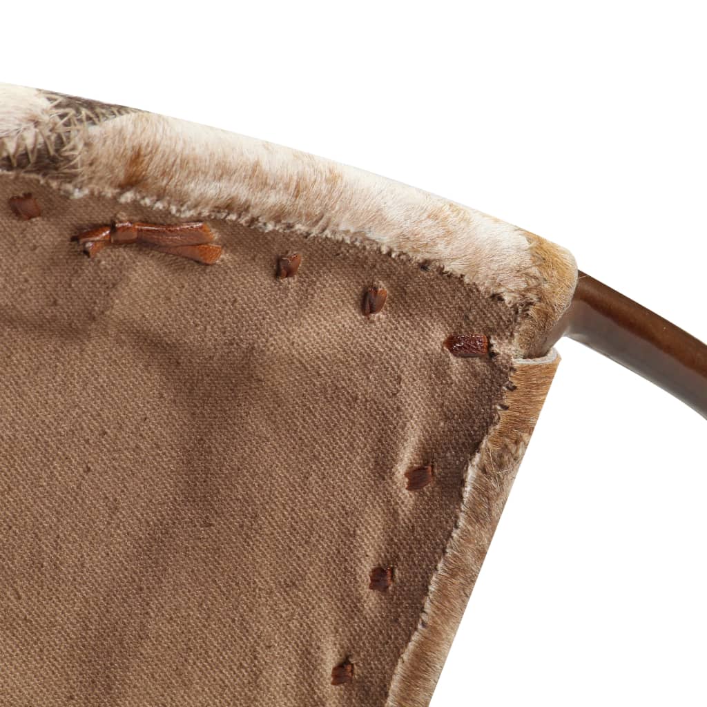 Sessel Rautenmuster Braun Echtleder