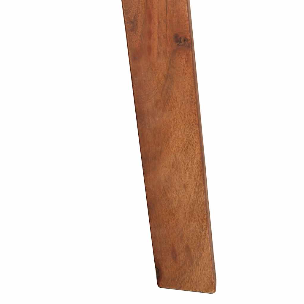 Barhocker 2 Stk. Echtleder und Akazien-Massivholz