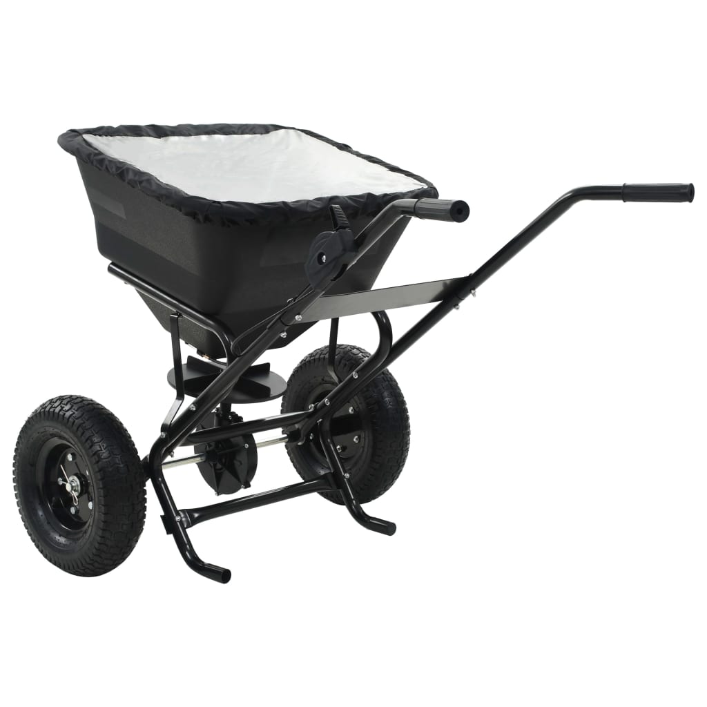 Handstreuwagen Salzstreuer PVC und Stahl 106x73x76 cm 45 L