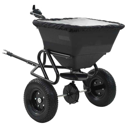 Handstreuwagen Salzstreuer zum Ziehen PVC Stahl 125x74x79cm 45L