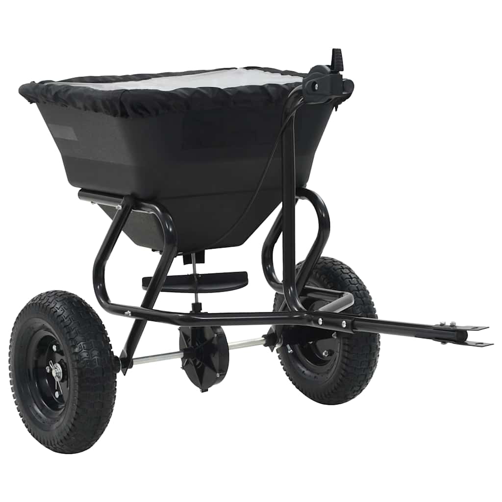 Handstreuwagen Salzstreuer zum Ziehen PVC Stahl 125x74x79cm 45L