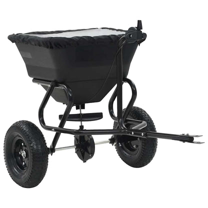 Handstreuwagen Salzstreuer zum Ziehen PVC Stahl 125x74x79cm 45L