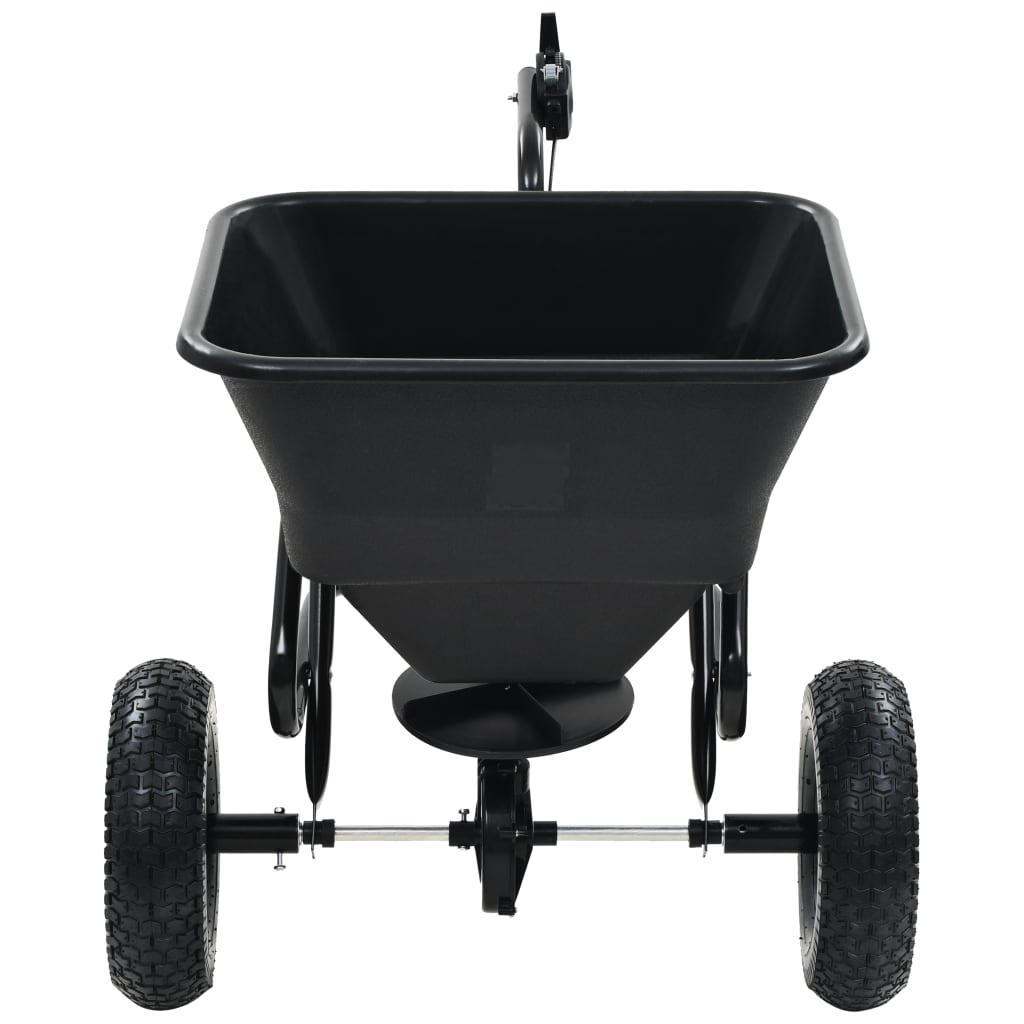 Handstreuwagen Salzstreuer zum Ziehen PVC Stahl 125x74x79cm 45L