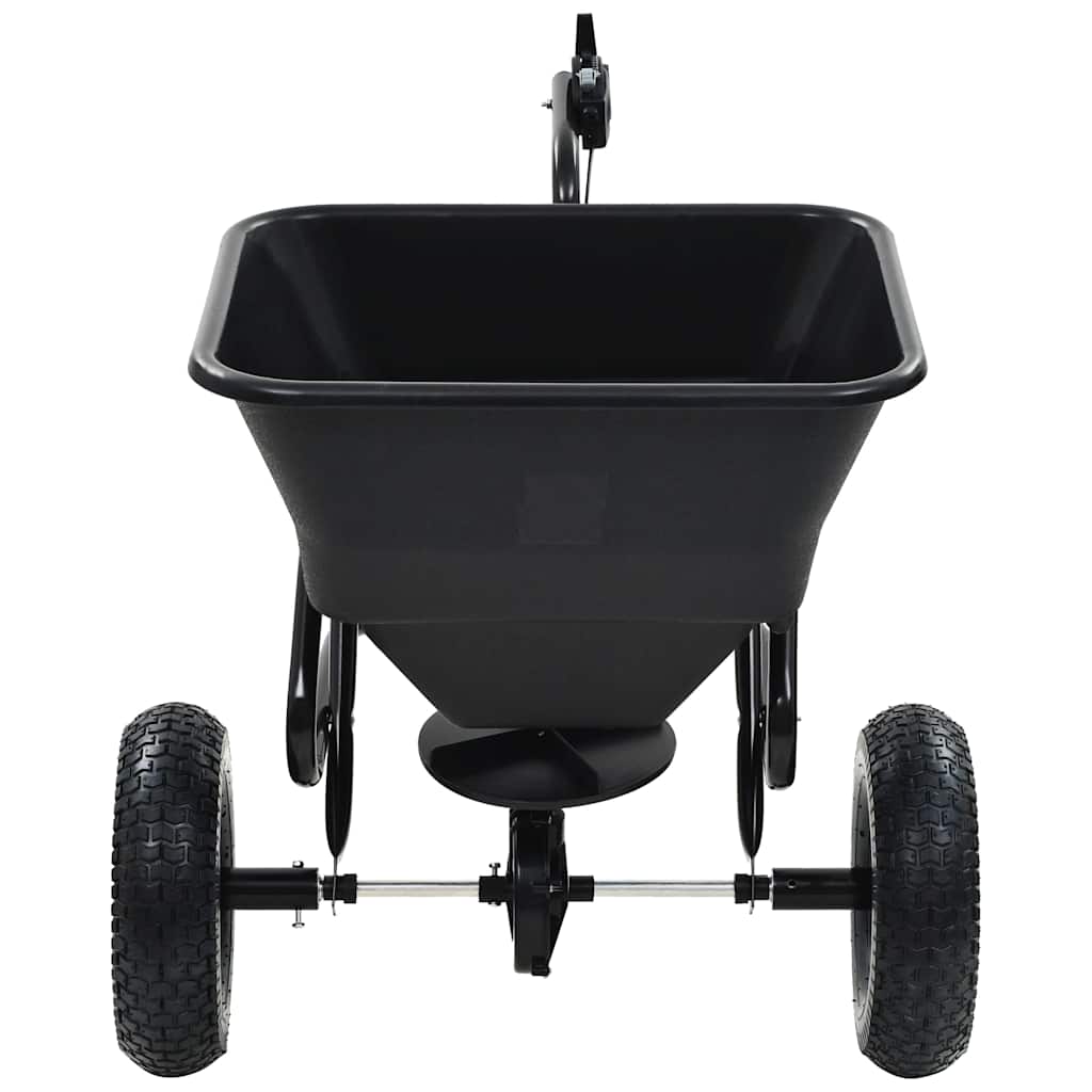 Handstreuwagen Salzstreuer zum Ziehen PVC Stahl 125x74x79cm 45L